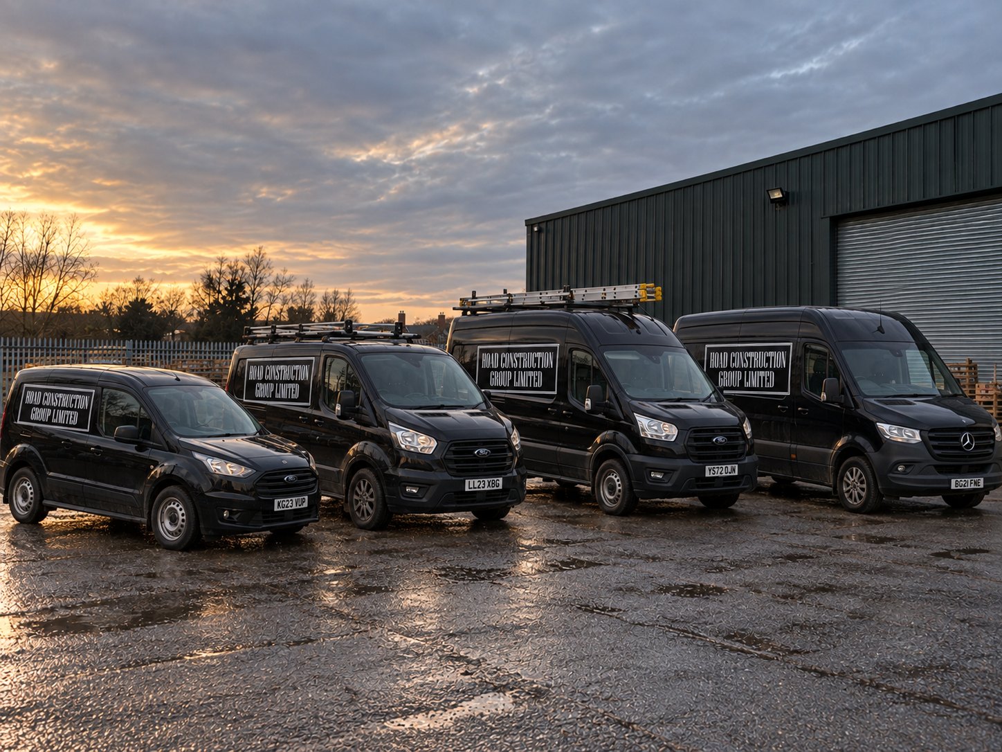Hoad Construction Group vans ready for reactive call-outs